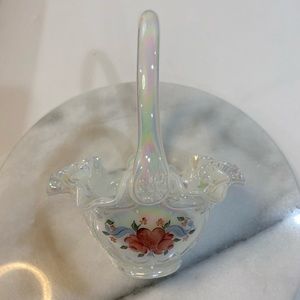 Fenton glass basket